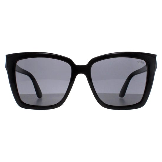 Atum Square Womens Shiny Black Smoke Grey Gradient Eden
