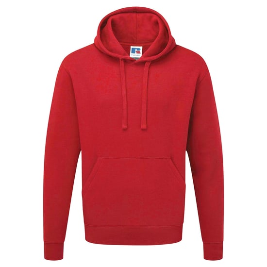 Russell Mens Authentic Hooded Sweatshirt / Hoodie (Classic Red) - Image 1