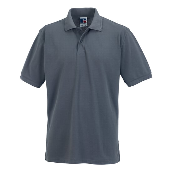Russell Mens Polycotton Pique Hardwearing Polo Shirt (Convoy Grey) - Image 1