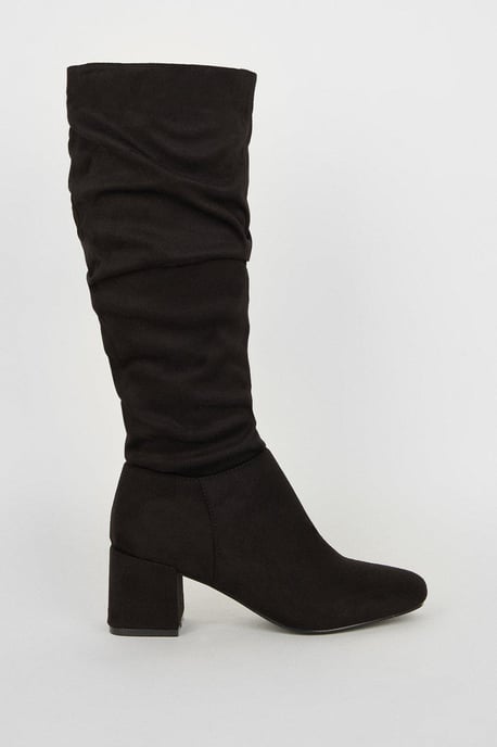 Kaya Ruched Knee High Boots