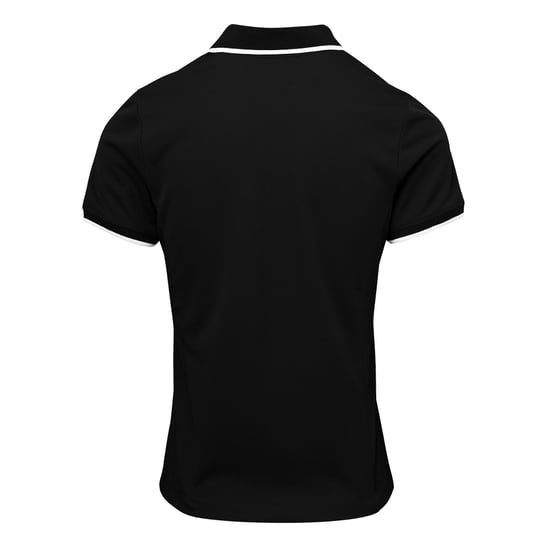 Premier Womens/Ladies Coolchecker Contrast Pique Polo Shirt (Black/White) - Image 2