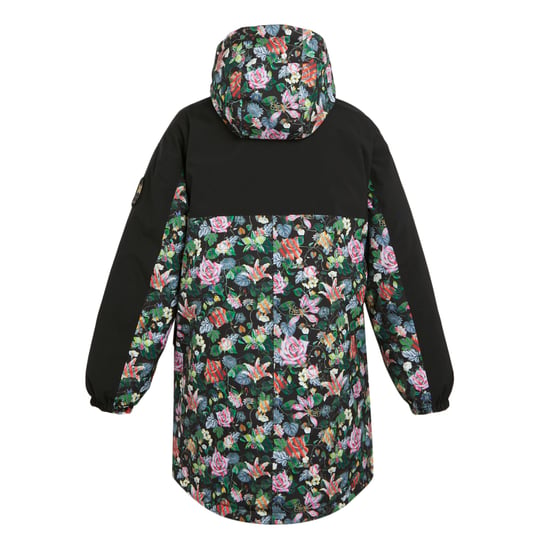 Regatta Womens/Ladies Christian Lacroix Cailar Floral Longline Waterproof Jacket (Black)