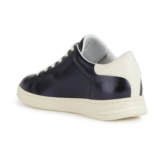 Geox D Jaysen B Leather Women's Dark Jeans/Optic White Trainers - Image 6