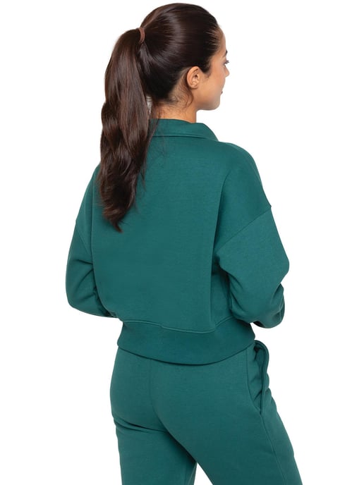 Enzo | Sudadera Media Cremallera Mujer - Verde Bosque - Image 2