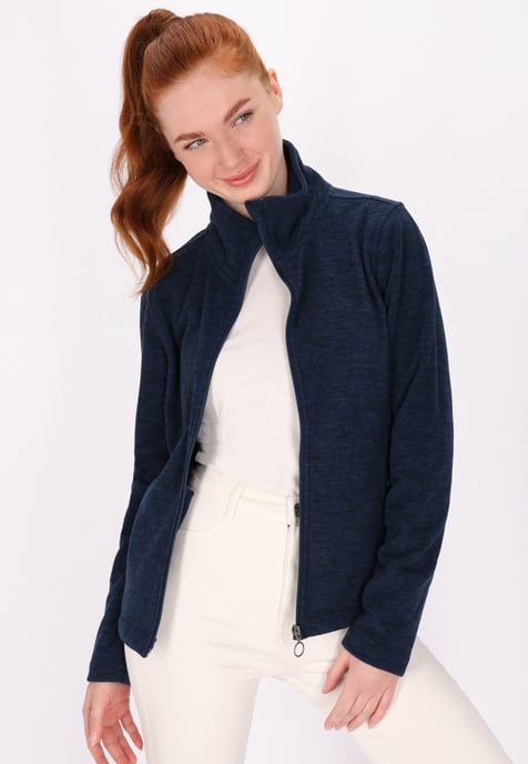 Dreimaster fleece jacket women marine melange - Image 3
