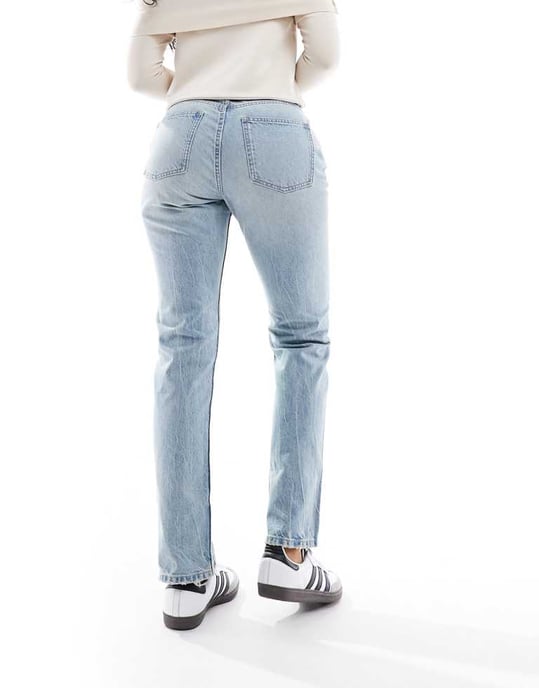 ASOS DESIGN Hourglass 90s straight jeans in blue