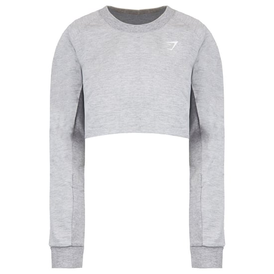 Gymshark Cropped Womens Grey Marl Sweater
