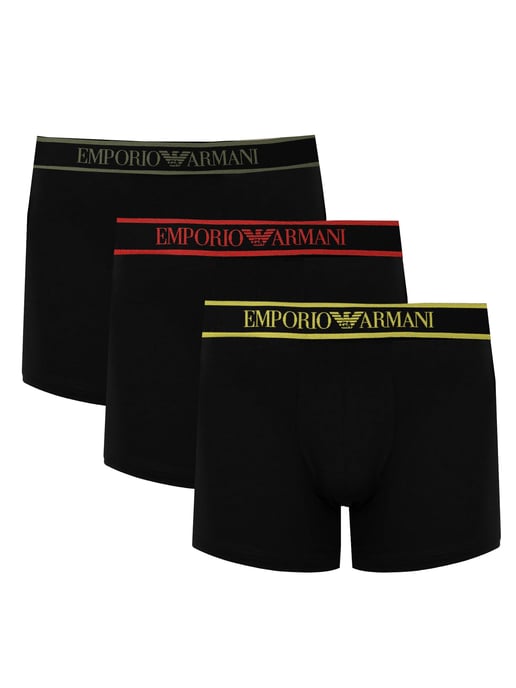 Emporio Armani boxeadores 3 Pack del hombre negro - Image 1