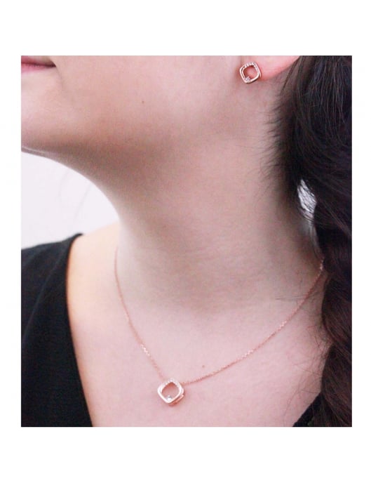 Colgantes Adelise - Oro rosa y cristal - Image 6
