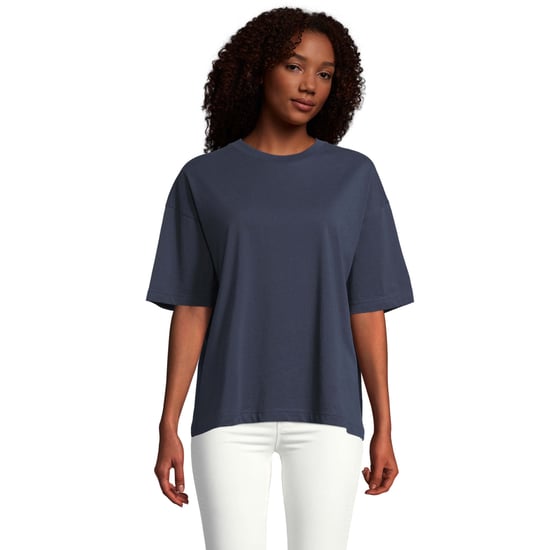 SOLS Womens/Ladies Boxy Organic Oversized T-Shirt (French Navy) - Image 3