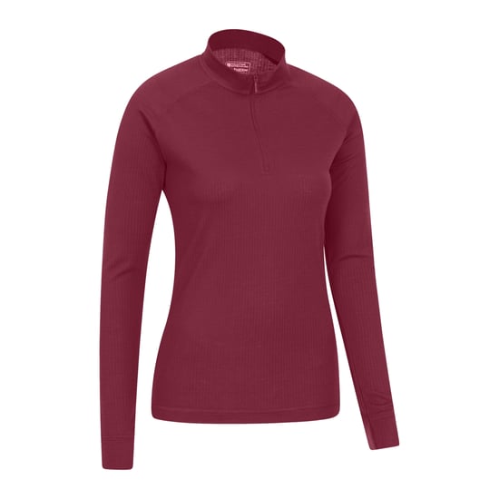 Mountain Warehouse Womens/Ladies Talus Zip Neck Long-Sleeved Thermal Top (Pink)