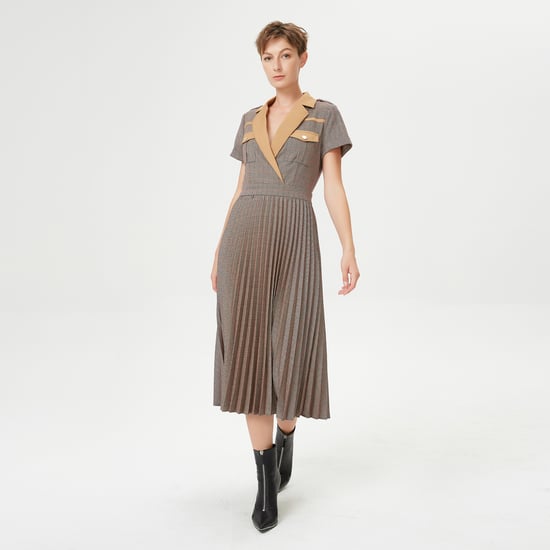 Prince Of Wales Pleated Dress - Image 1