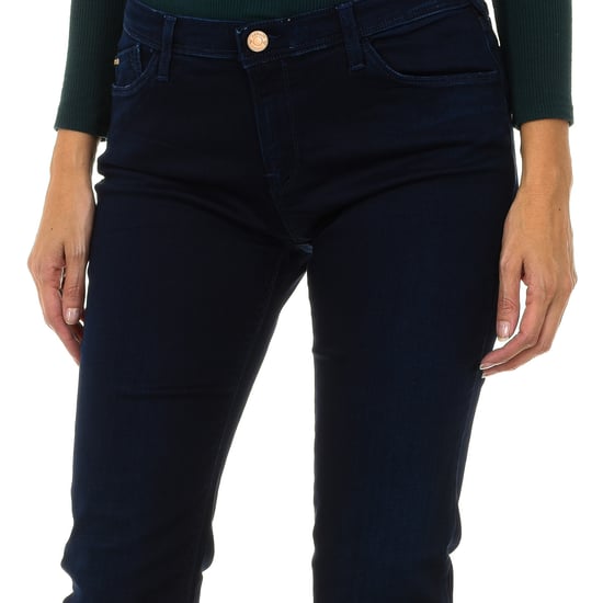 Women's long stretch denim pants 6Y5J28-5D2DZ
