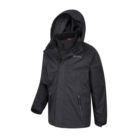 Mountain Warehouse Childrens/Kids Bracken Extreme 3 In 1 Waterproof Jacket (Black) - Image 2