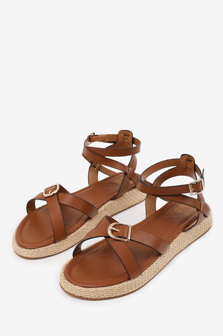 Wheres That From Womens 'Sofia' Cross Over Buckle Strap Sandals - Image 3