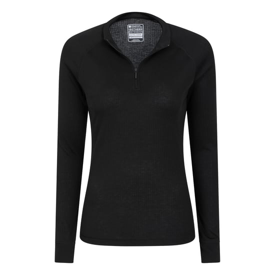 Mountain Warehouse Womens/Ladies Talus Zip Neck Long-Sleeved Thermal Top (Black) - Image 4