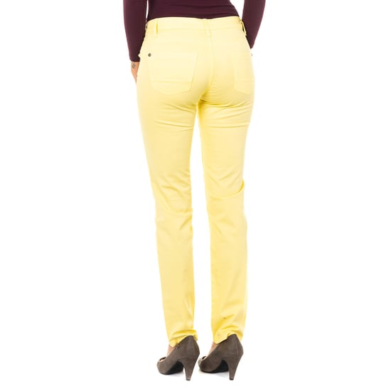 Stretch elastic pants with skinny-cut hems LWT006 woman