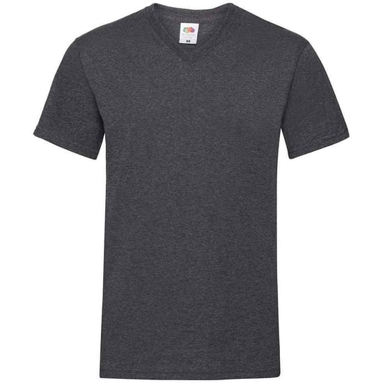 Fruit of the Loom Mens Valueweight V Neck T-Shirt (Dark Heather Grey) - Image 1