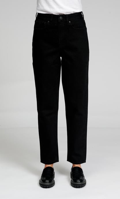 The Original Performance Mom Jeans - Black Denim