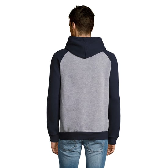 SOLS Unisex Adult Seattle Sweatshirt (Grey Melange/French Navy) - Image 2