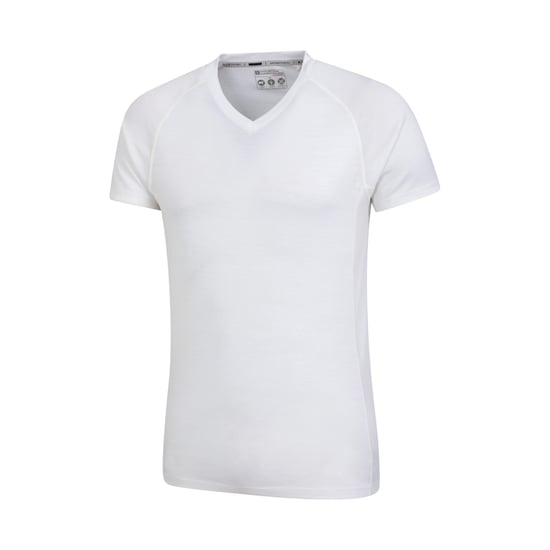 Mountain Warehouse Mens Summit Merino Wool Thermal Top (White) - Image 3