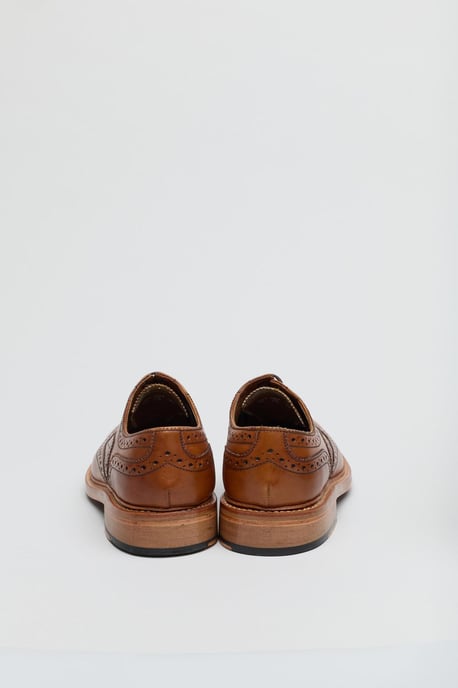 Ben Sherman Sugarman Brogue Leather Men's Tan Lace-Up Shoes - Image 4