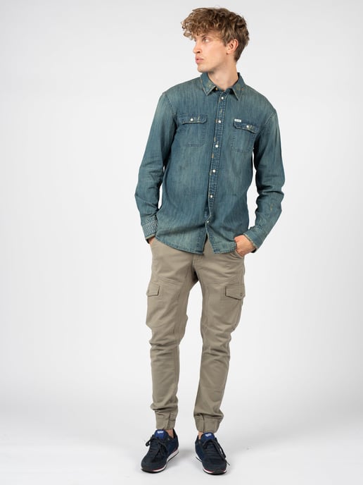 Guess Camisa del hombre azul, verde - Image 6