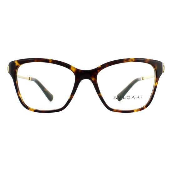 Bvlgari Square Dark Havana Womens  Glasses Frames
