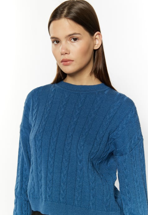 Mymo Knitted pullover women marine - Image 5