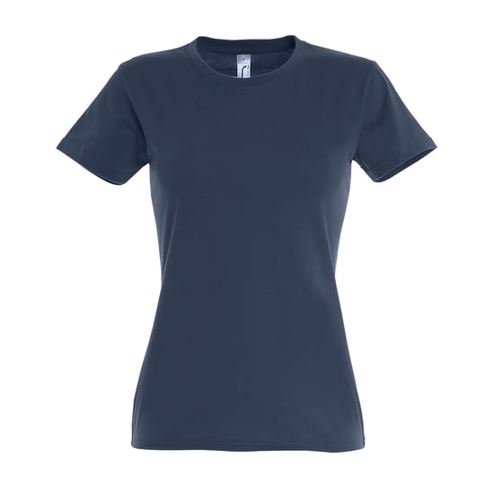 SOLS Womens/Ladies Imperial Heavy Short Sleeve T-Shirt (Denim) - Image 3