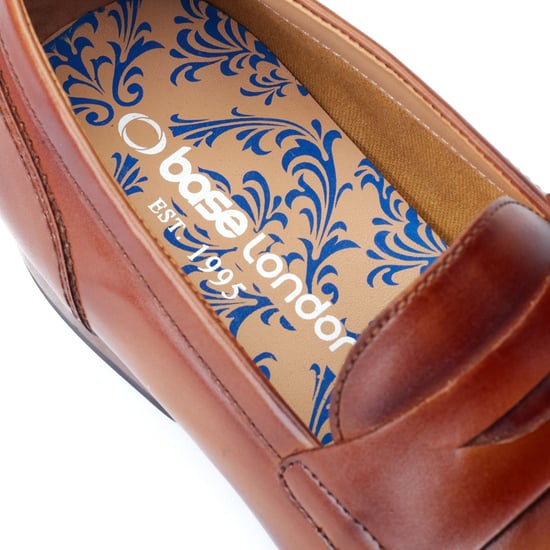 Base London Bruno Leather Men's Burnt Tan Loafers - Image 6