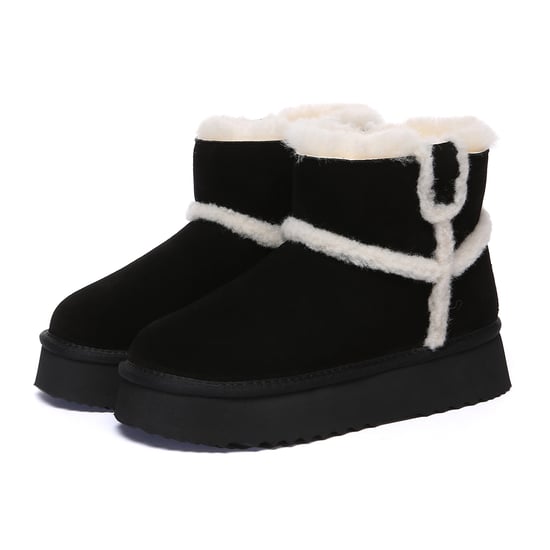 EVER AU Mujer Botines Chic Plataforma De Piel - Barren - Image 4