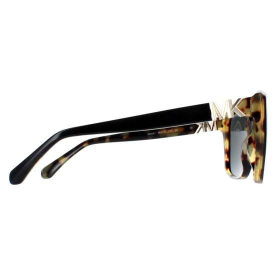 Michael Kors Square Womens Bi Layer Black and Amber Tortoise Dark Grey MK2201 Malia