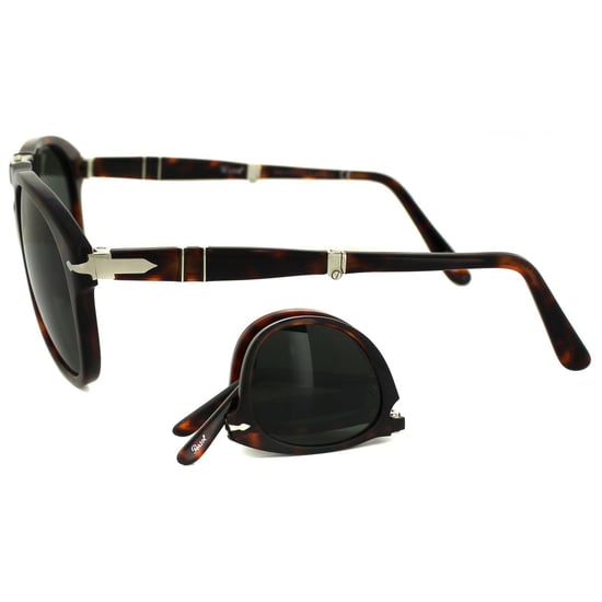 Gafas de sol Persol 0714 24/31 Havana Verde Plegables Steve McQueen 52mm - Image 3