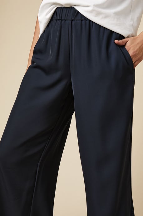 Petite Elasticated Waist Straight Leg Trouser