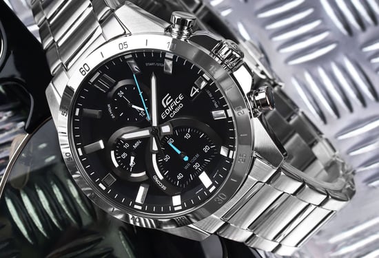 Casio Edifice Men's Silver Watch EFR-571D-1AVUEF - Image 4