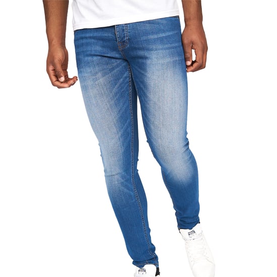 Crosshatch Mens Barbeck Slim Jeans (Stone Wash) - Image 1