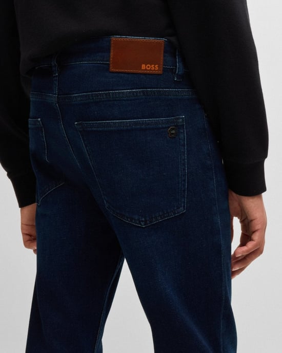 BOSS Orange DELAWARE BO Jeans de Hombre Slim Fit Comfort-Stretch Azul Oscuro NOS - Image 3