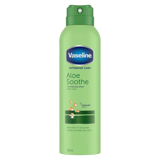 Vaseline Intensive Care Spray Moisturiser Aloe Soothe 190ml, 3 Pack