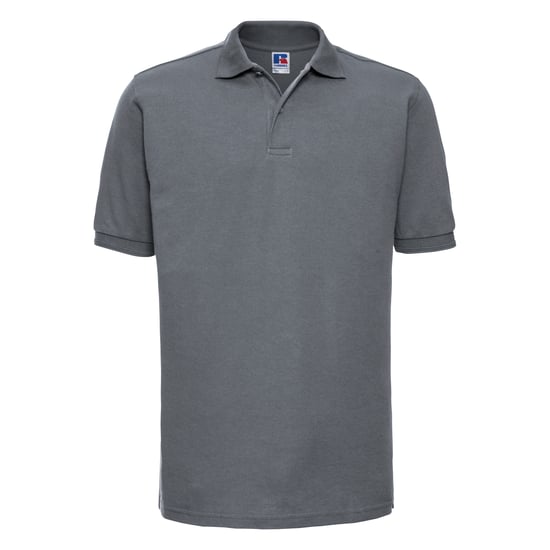 Russell Mens Ripple Collar & Cuff Short Sleeve Polo Shirt (Convoy Grey) - Image 1