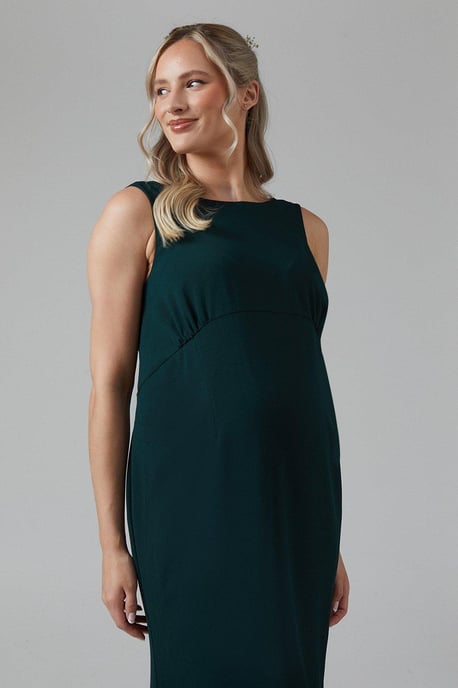 Maternity Cowl Back Fishtail Bridesmaids Maxi Dress - Image 2