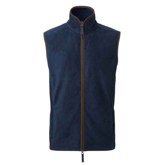 Premier Mens Artisan Fleece Gilet (Navy/Brown) - Image 1