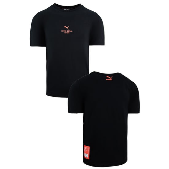 Puma x Pantone Tee Crew Neck Short Sleeve Black Womens Casual Top 579690 01