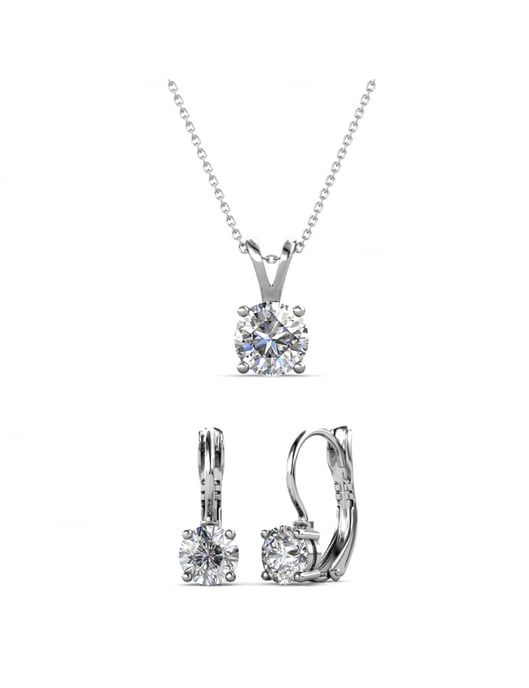 Conjuntos Vernice Redondos - Plata y Cristal - Image 1