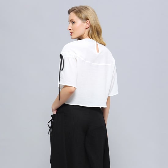 Tulip sleeves crop top - Image 2
