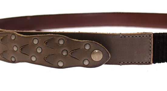 Cinturón de cuero marrón con logo de Dolce & Gabbana para hombre - Image 4