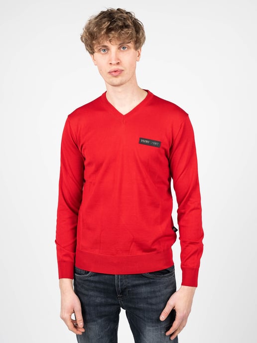 Plein Sport Suéter Merino del hombre rojo - Image 3
