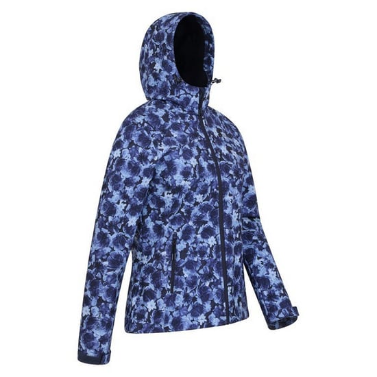 Mountain Warehouse Womens/Ladies Exodus Floral Soft Shell Jacket (Navy/Light Blue) - Image 4