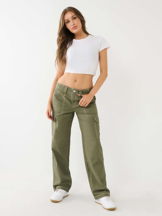 Military Single Needle Cargo Pant in Olive