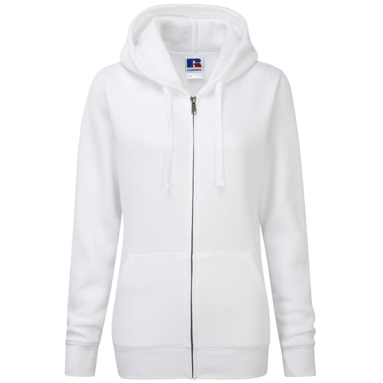 Russell Ladies Premium Authentic Zipped Hoodie (3-Layer Fabric) (White) - Image 1